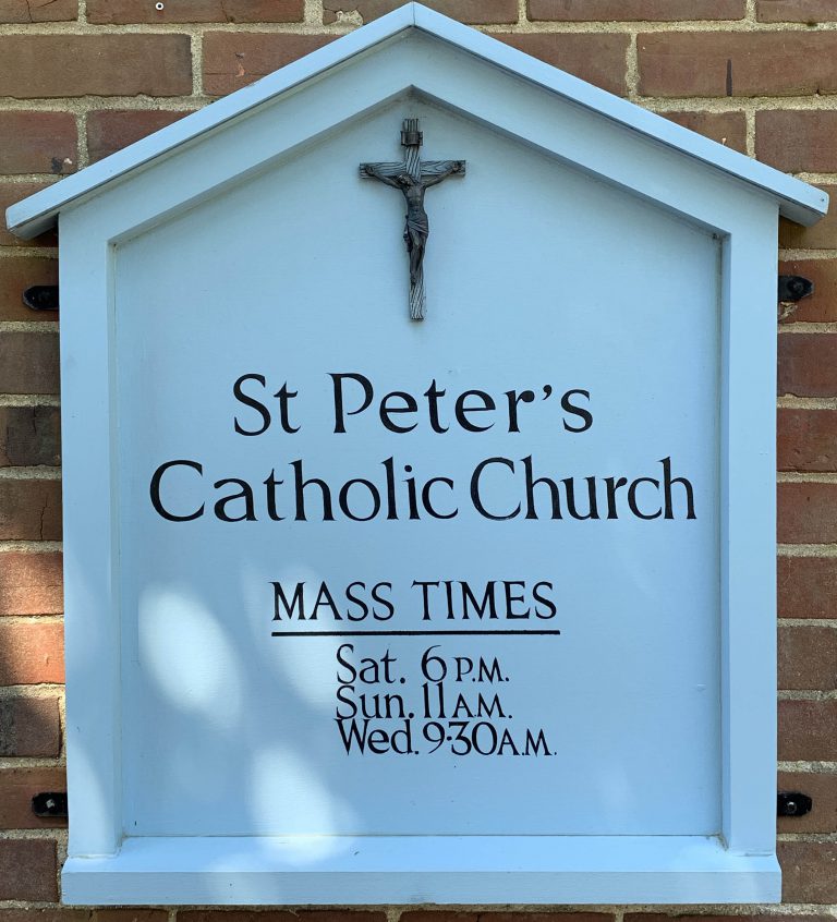St Peter’s Catholic Church Sign, Blakeney