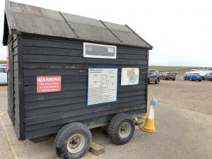 The pay and display hut at Carnser Car Park