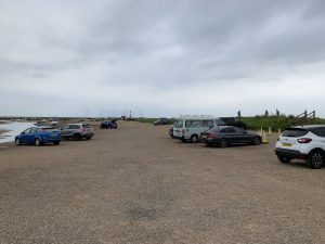 Carnser Pay and Display Car Park with sea wall on east side