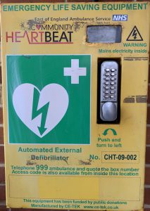 Defibrillator at Blakeney Quay Toilets