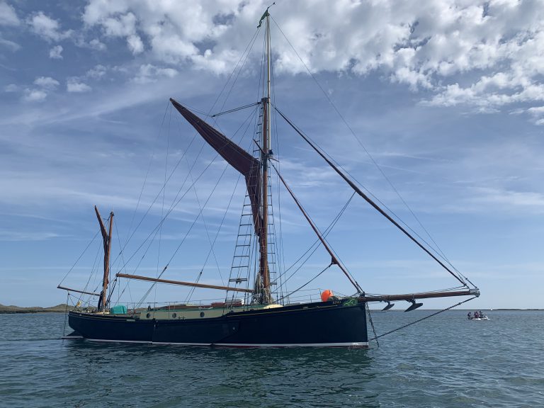 Juno at its mooring in Blakeney Harbour