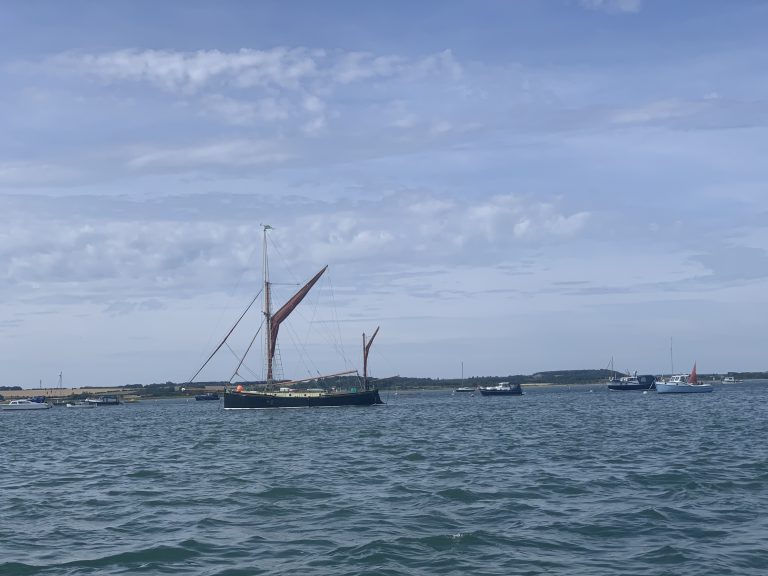 Boats moored in Balkeney Harbour