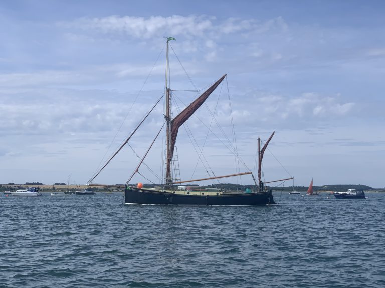 Juno at its mooring in Blakeney Harbour