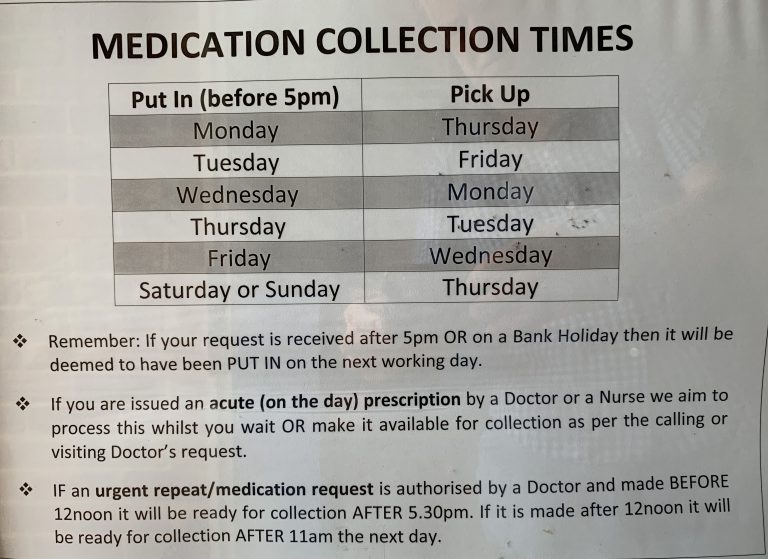 Medication Collection Times